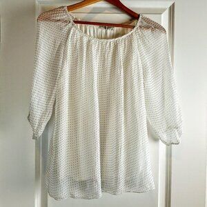 Viola Borghi Grey Polka Dot Italian Silk Tunic